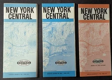 ***VINTAGE 1960's NEW YORK CENTRAL RAILROAD SYSTEM TIME TABLES LOT OF 3***