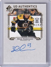 2021-22 SP Authentic Hockey Brad Marchand UD Authentic Auto