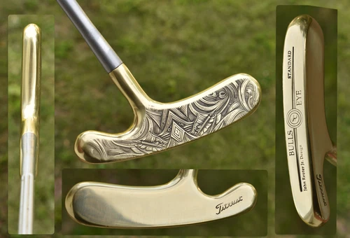 Custom Scotty Cameron SC Titleist Bullseye Putter + HC / Engraved Tribal RH 35"