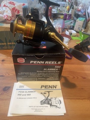 【未使用品】PENN SLAMMER 560 スピニングリール Penn Slammer 560 Spinning Reel 6BB Aluminum Spool Anti-Reverse Box