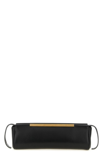 KHAITE Donna Evening Black Leather Clutch  Bag New/Authentic