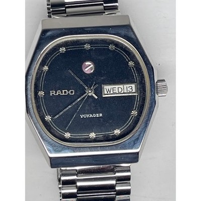 Rado Voyager Watch Swiss 17J Automatic Day Date Indicator Water Res Mens VTG