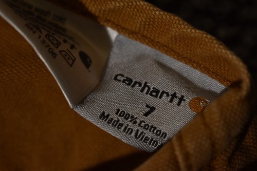 Carhartt Kids Overalls Unisex Size 7 Brown Canvas Double Knee Bibs Utility Child - Picture 10 of 13