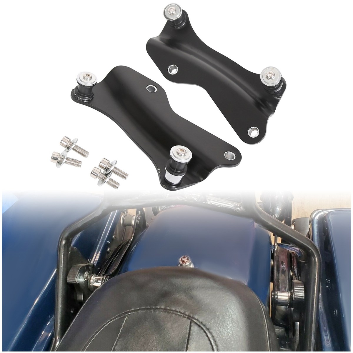 Black 4 Point Docking Hardware Kit For 2014-2026 2018 Harley 
