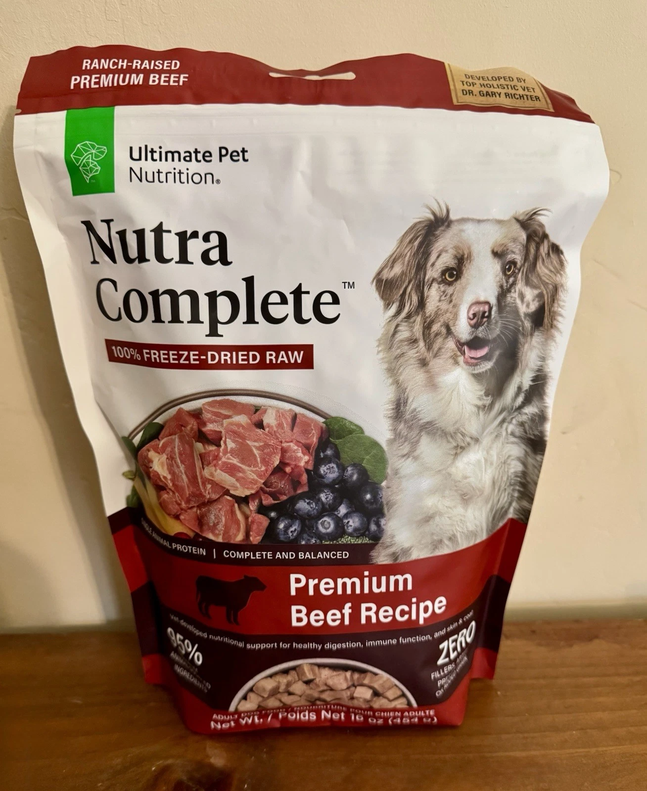Nutra Complete Freeze Dried Raw Dog Food 16 oz Beef Premium Pet Nutrition