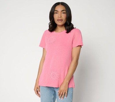 LOGO by Lori Goldstein LOGO Lavish by Lori Goldstein Knit Top with Soutache Deta