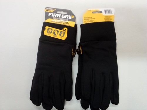 Firm Grip All Weather Touchscreen Work Gloves Size XL Black 43133 One Pair - Afbeelding 1 van 2