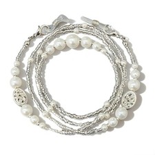 Beaded Eyeglass Chain for Women Men, Elegant White Stones Sunglasses Chains w...