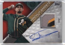 2018 Topps Major League Material Series 1 Red 22/25 Franklin Barreto Auto 14lc