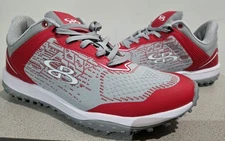 Boombah Turf Shoes Red Gray Mens Size 11