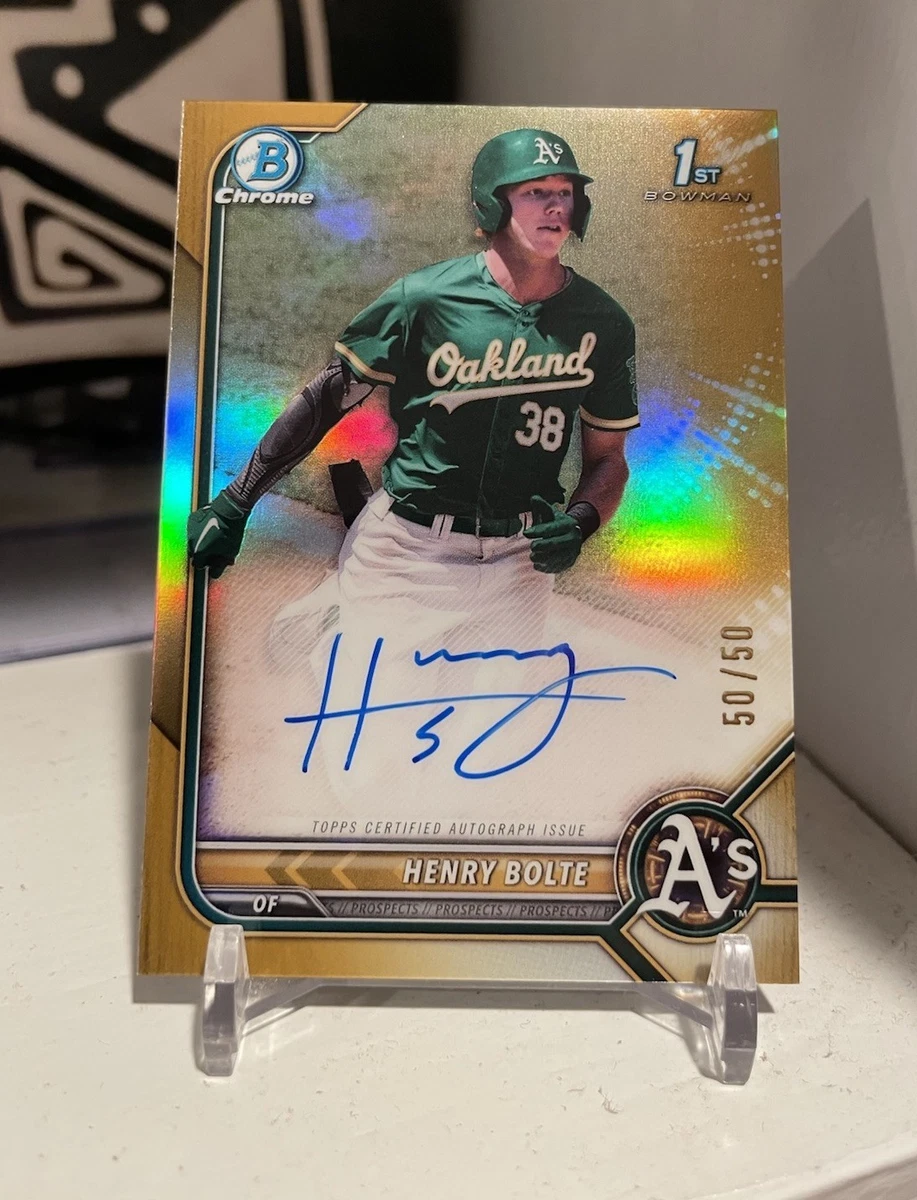 Bowman Oakland Athletics Baseball Autographed Sports Trading Cards