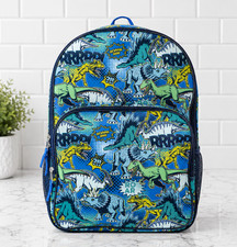 Wonder Nation Kids 17" Pop Art Dinosaur Backpack Indigo School Book Bag New NWT