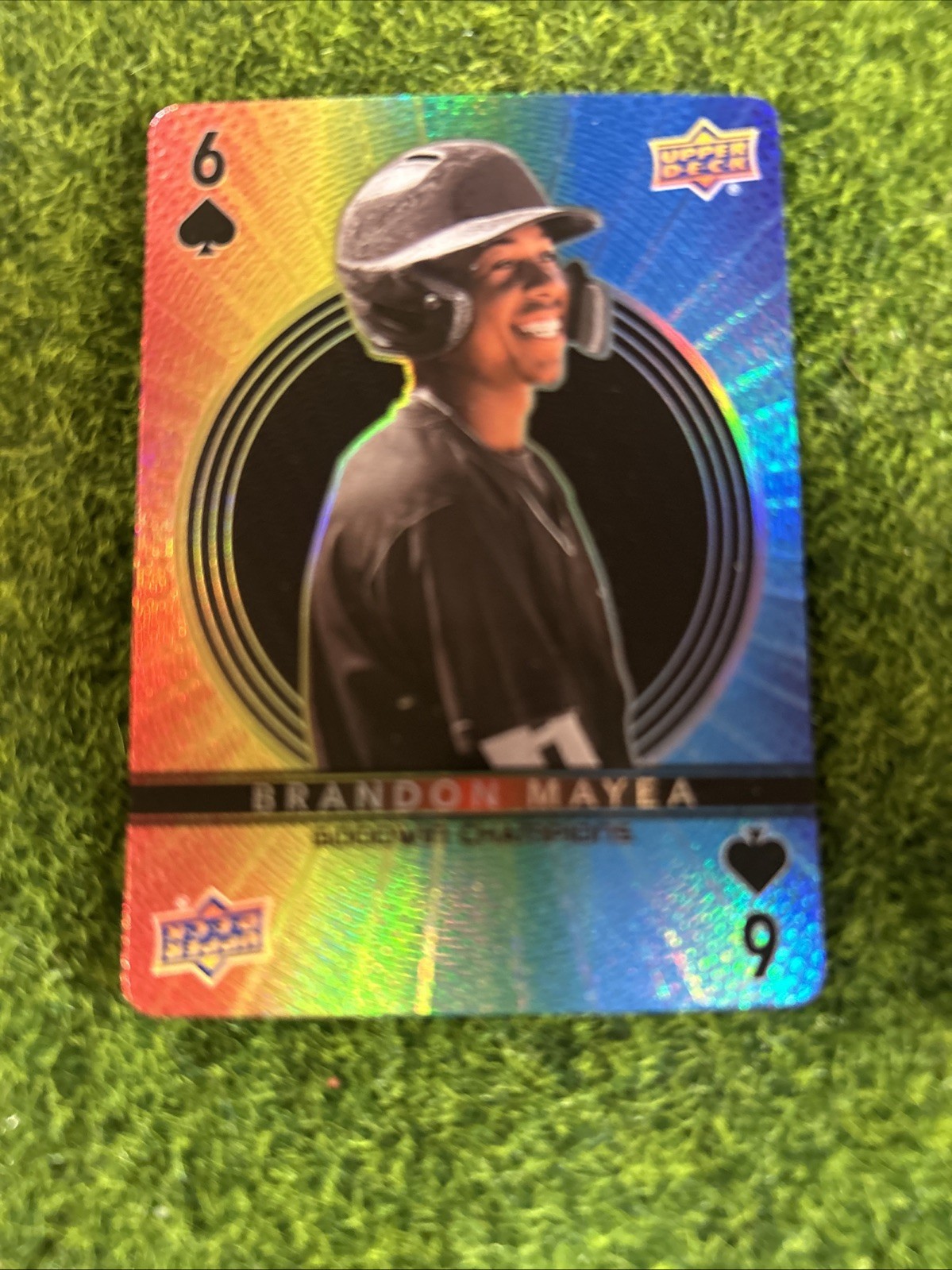 2022 Upper Deck Goodwin Champions Playing Card Brandon Mayea 6-SPADES A94