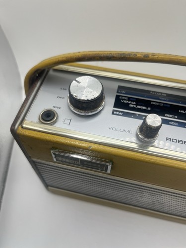 Radio Transistor Roberts Ric 2 Vintage MW LW - Base Carrusel Amarillo Mostaza - Imagen 3 de 10
