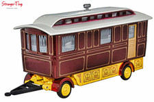 Oxford Diecast Showmans Caravan Maroon  1:76