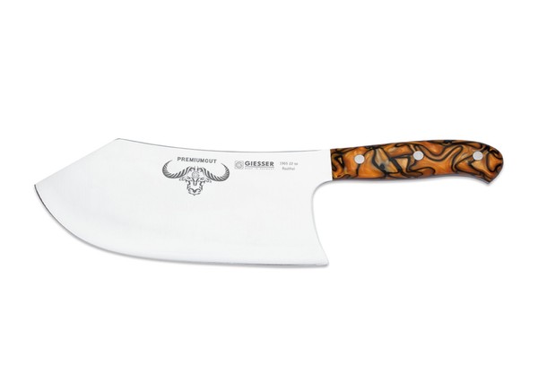 Giesser Messer Premiumcut 22 Cm Acryl Butcher No. 1 Spicy Orange Hackmesser Bbq-image
