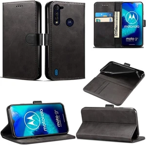 Pour Motorola MOTO G8 POWER LITE Housse de téléphone en cuir Flip Slim Wallet