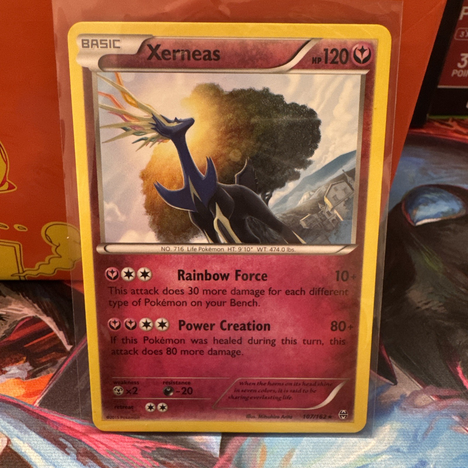 2015 Pokemon Xerneas 107/162 Rare Non-Holo XY Breakthrough NM