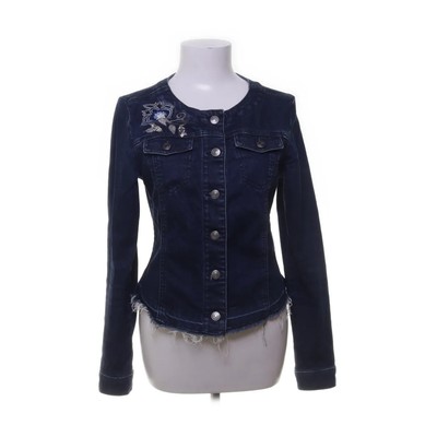 Comma, Jeansjacke, Damen, Größe: 38, Blau, Baumwolle/Elasthan, Blumen #Da8