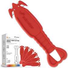 Safety Box Cutter of Recessed Concealed Stainless Steel Blade,Box Opener for Eff