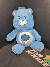Care Bears Grumpy Bear 12" Blue Plush Stuffed Animal Rain Cloud Belly Badge NEW