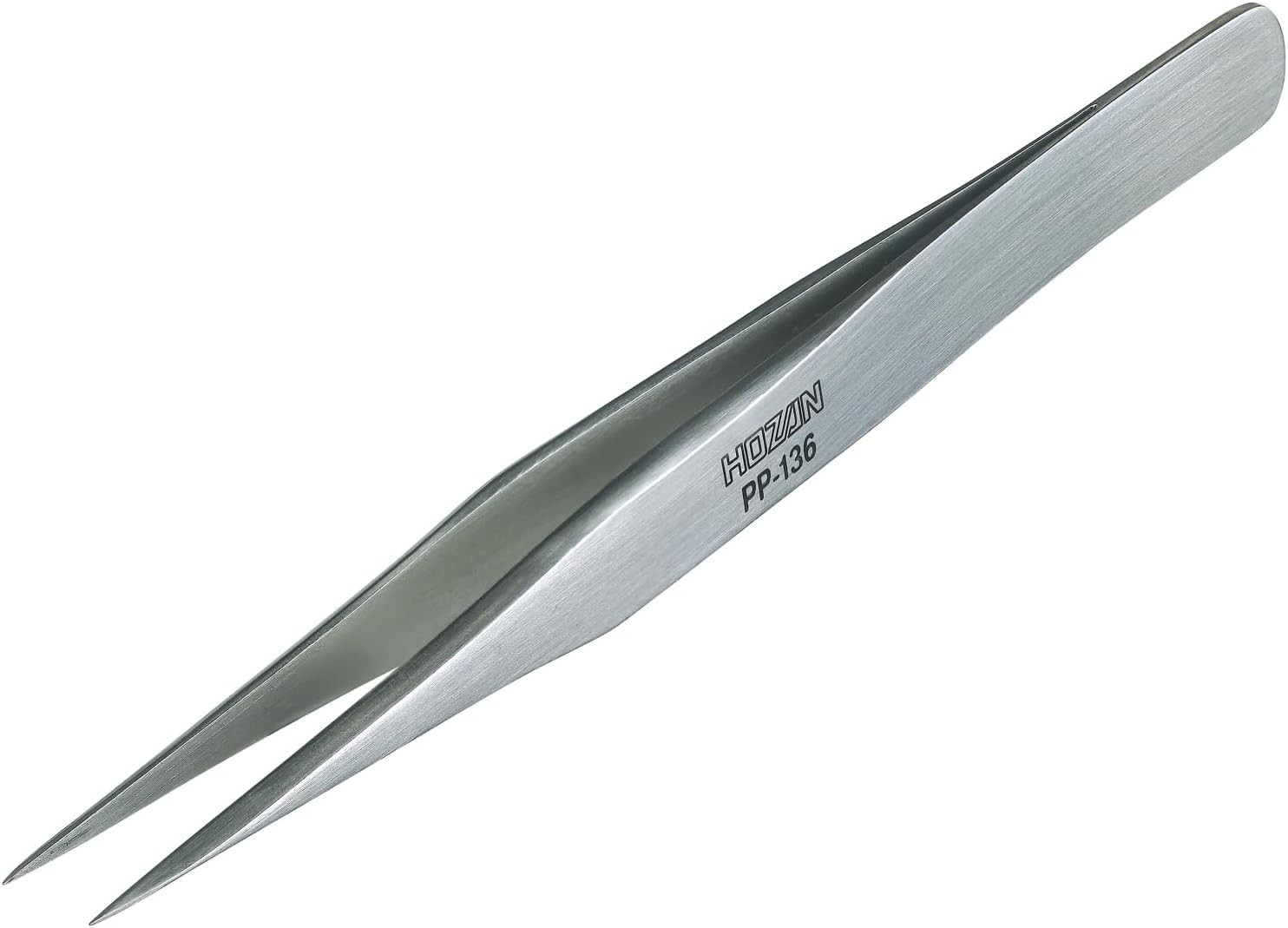 HOZAN Strong type Stainless Steel Tweezers PP-130 non-magnetic Series Selectable