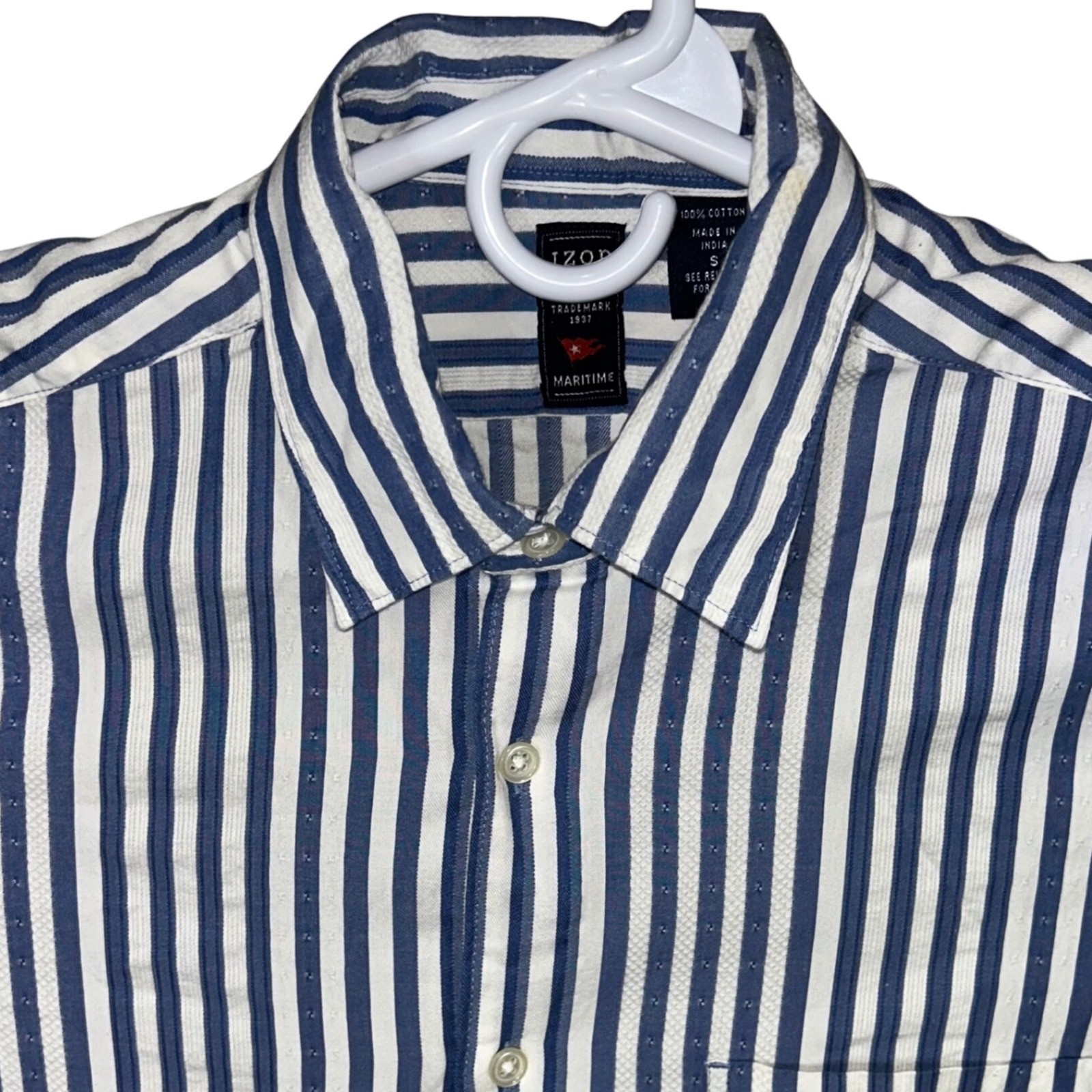 S Small Blue White Casual New