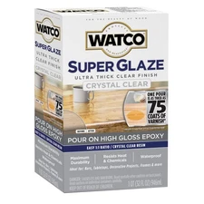 Clear, Watco Super Glaze High Gloss Epoxy, 1 Quart kit