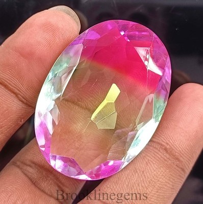 126.80 Ct Oval Cut Natural Ametrine EGL Bi Color Transparent Loose Gemstone 6DJB