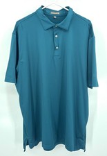 Peter Millar Summer Comfort Polo Shirt Mens XXL Green Blue Short Sleeve