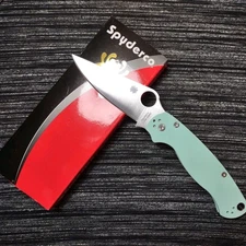 🔥Rare Spyderco Paramilitary 2 CPM-S90V Blade Teal G10 C81GPTL2 Exclusive 📬🇺🇸