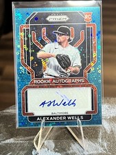 2022 Prizm #RA-AW Alexander Wells Rookie Autographs Teal Donut Circles #/13