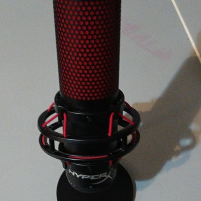 HyperX QuadCast USB Condenser Microphone Black/Red with Adjustable Stand/Mount