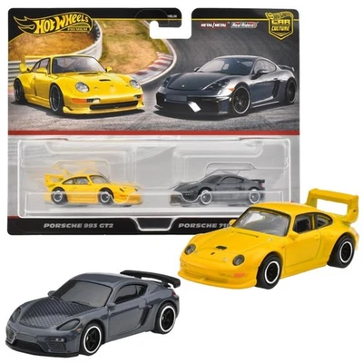 Porsche 993 GT2 & Porsche 718 CaymanGT4 | Hot Wheels Premium Fahrzeuge - Bild 1 von 4