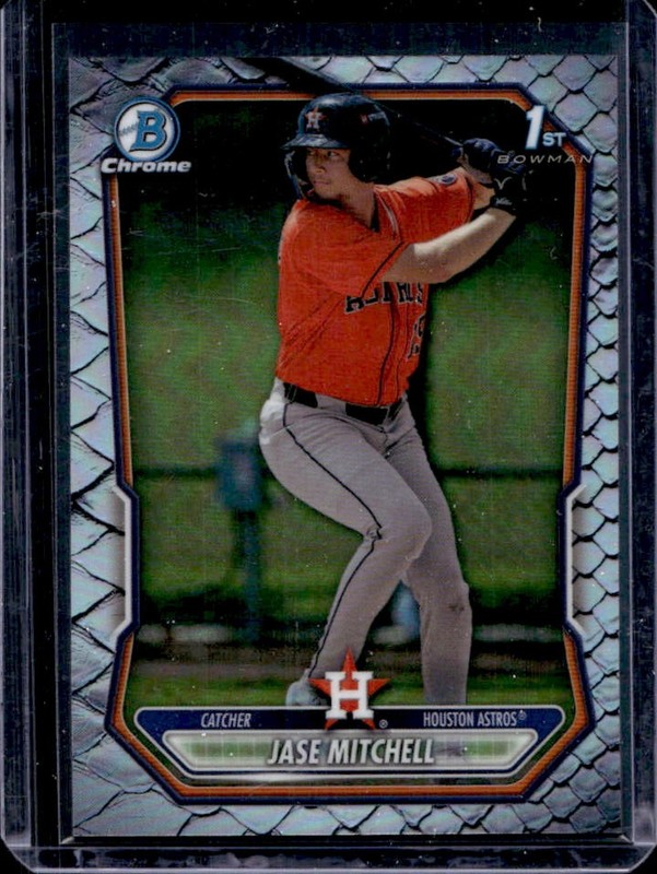 2026 Bowman Jase Mitchell Chrome Reptilian Refractor 1st Prospect #BCP-12 Astros