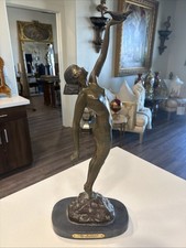 Authentic bronze sculpture Pierre La Faguays, 22 Inches art deco, france,