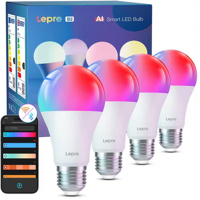 75-Watt Equivalent A19 Color Changing A-Style Smart LED Light Bulb, RGBCCT Dimma