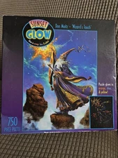 750Pc Ceaco Sunset Glow Wizard's Touch Puzzle Don Maitz Collection 18" X 24" 