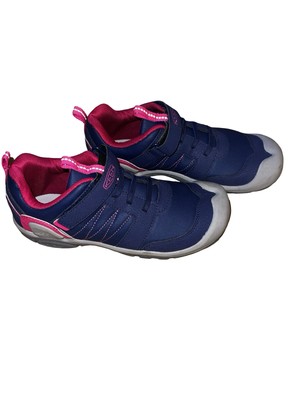KEEN Girls Knotch Peak Sneakers Blue Pink Adaptive Close Bump Toes Big Kids Sz 5