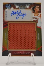 2026 Bowman Best U AAliyah Crump PJR-AC Jumbo Patch Auto Gold /50 Texas