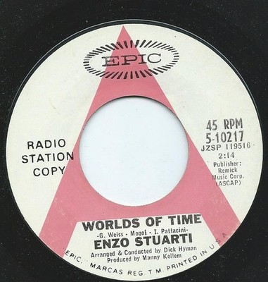 Enzo Stuarti - Worlds Of Time / Kiss Of Fire - Used Vinyl Rec - Promo - G8100z