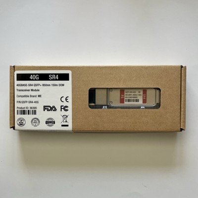 NEW FS Fiberstore QSFP-SR4-40G QSFP+ Mellanox Compatible Optical Transceiver