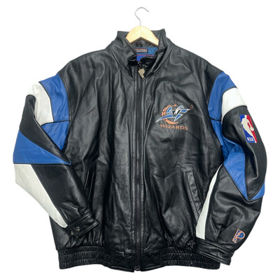 Vintage NBA Washington Wizards Pro Player Wilson s Leather Jacket XL