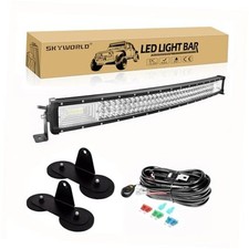 32" Curved Off Road LED Light Bar, 405W 1x 32in 2 x Magnetic bracket 1x Wire