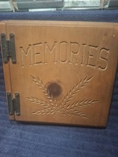 Memories Rustic Wooden Photo Album Vintage