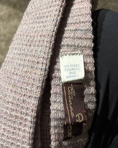 Vintage  Etienne Aigner Square-end Necktie Men's Wool Mohair Mauve - Picture 4 of 9