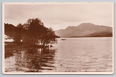 RPPC Ben Lomond aus Luss, Loch Lomond, Schottland Topographie, Echtfoto 4496