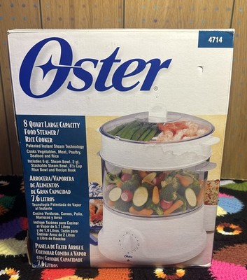 Oster 8 Quart Food Steamer Rice Cooker 4714 Vegetables Meat Seafood Rice