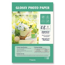Glossy Photo Paper 4x6 Inch Inkjet Printers 36lb Thin Printable 4R 100 Pack