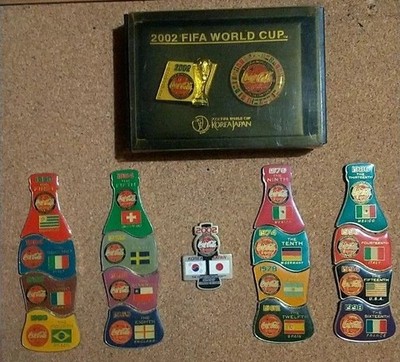 Coca Cola FIFA World Cup 2002 Japan Korea Tournament Commemorative Pin Badge Set